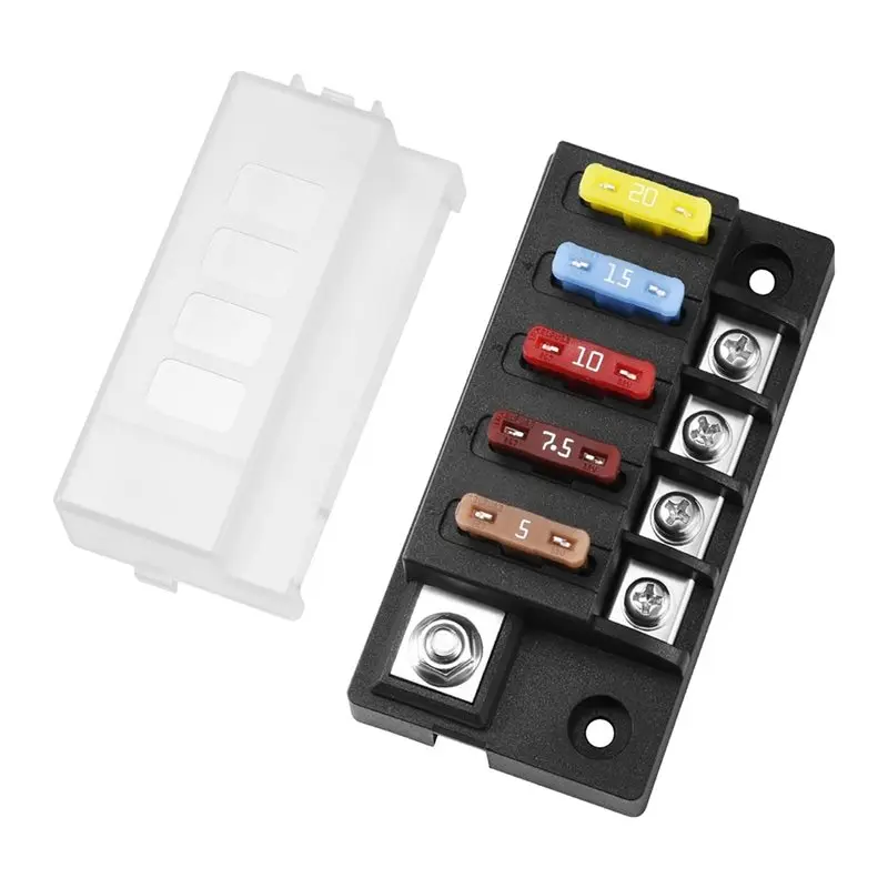 ABBP-4 Circuit Blade Fuse Box, 150A Total, 12V/24V/48V DC Distribution For Automotive & EV Auxiliary
ABBP-4 Circuit Blade Fuse Box, 150A Total, 12V/24V/48V DC Distribution For Automotive & EV Auxiliary