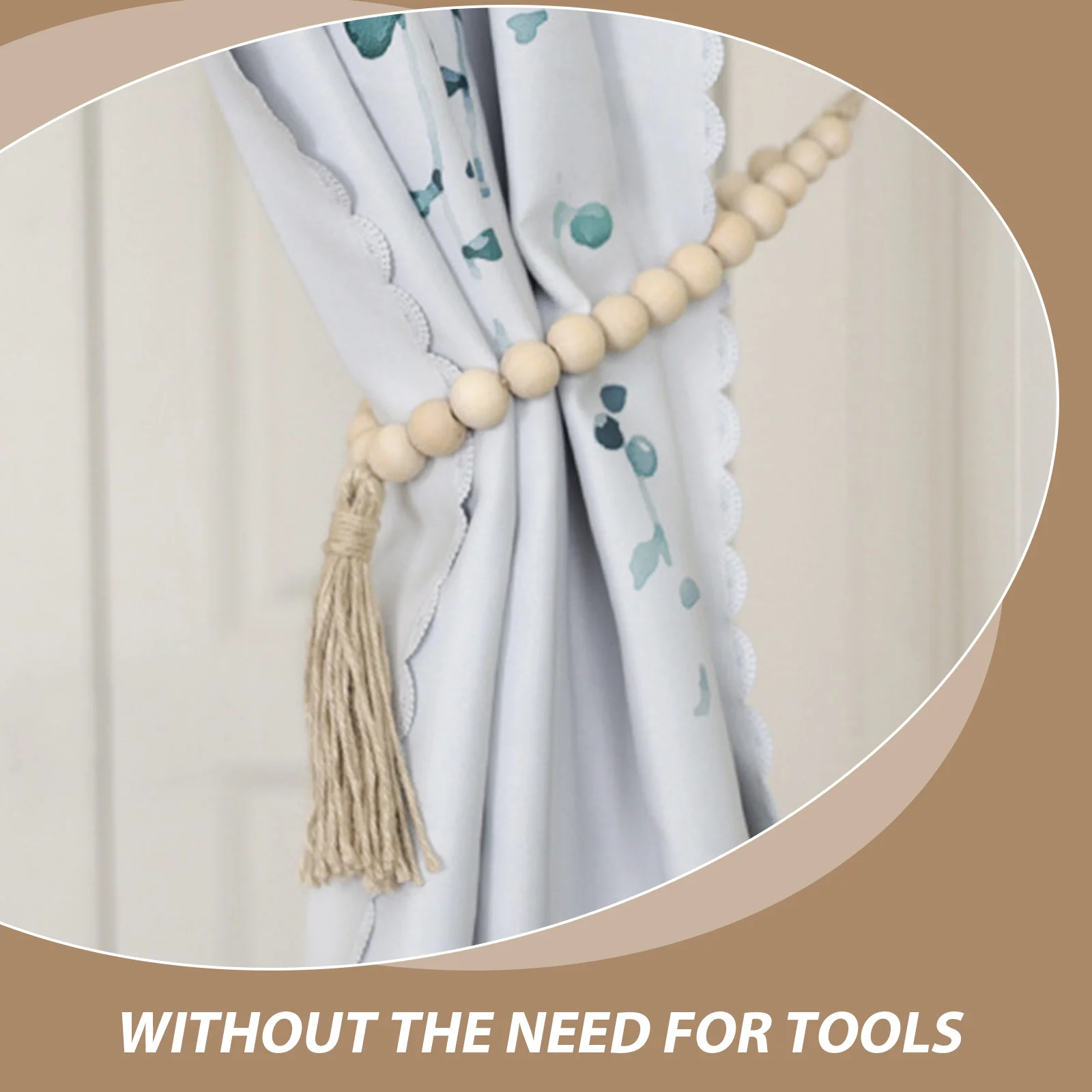 2 Pcs Curtain Tieback Creative Window Curtains Rope Tassel H Knitting Belt Drapery Wood Bead Straps Holdback Home Decor Suitable
2 Pcs Curtain Tieback Creative Window Curtains Rope Tassel H Knitting Belt Drapery Wood Bead Straps Holdback Home Decor Suitable