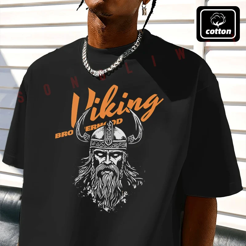 Men's Cotton T-Shirt Viking With A Long Beard And A Helmet Design Moto Tshirt New Men's Casual O-neck Short Sleeve Tees
Men's Cotton T-Shirt Viking With A Long Beard And A Helmet Design Moto Tshirt New Men's Casual O-neck Short Sleeve Tees