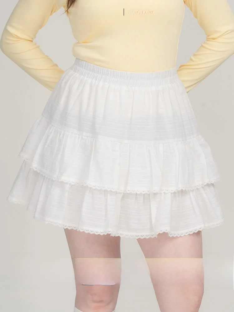 Heynew White Cake Skirt Women's plus Size Puffy Half-length Summer New Style Slimming Skirts Short Women's Fashion
Heynew White Cake Skirt Women's plus Size Puffy Half-length Summer New Style Slimming Skirts Short Women's Fashion