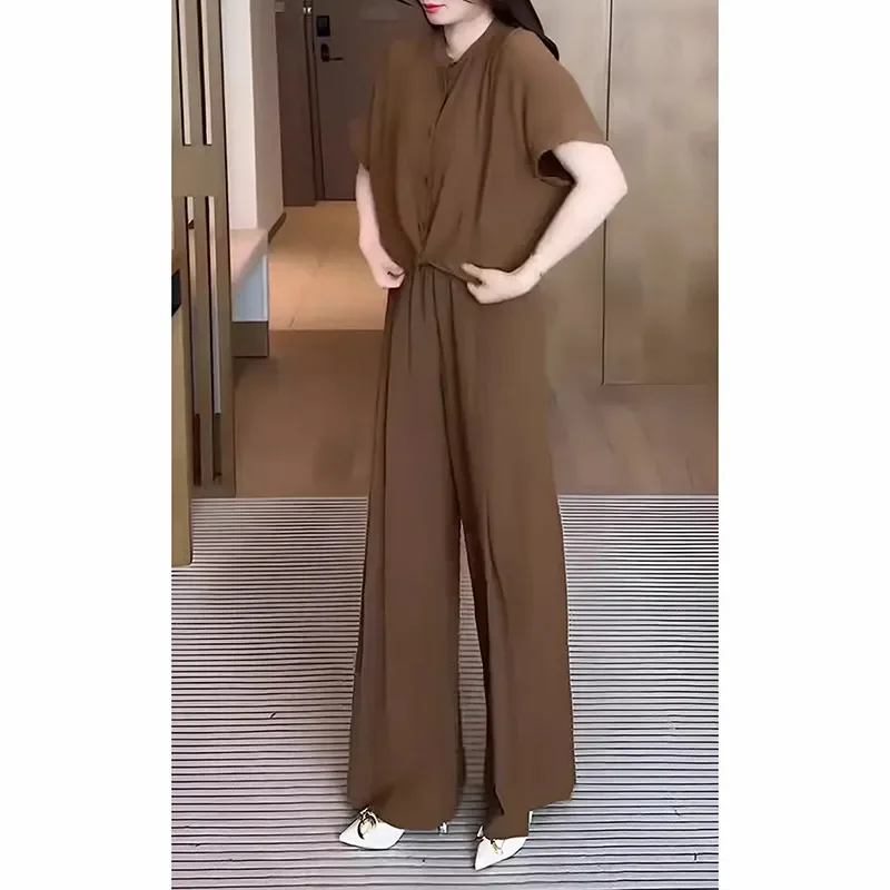 Women's Summer Casual Solid Short Sleeve Top and Wide Leg Pants 2 Piece Outfit
Women's Summer Casual Solid Short Sleeve Top and Wide Leg Pants 2 Piece Outfit