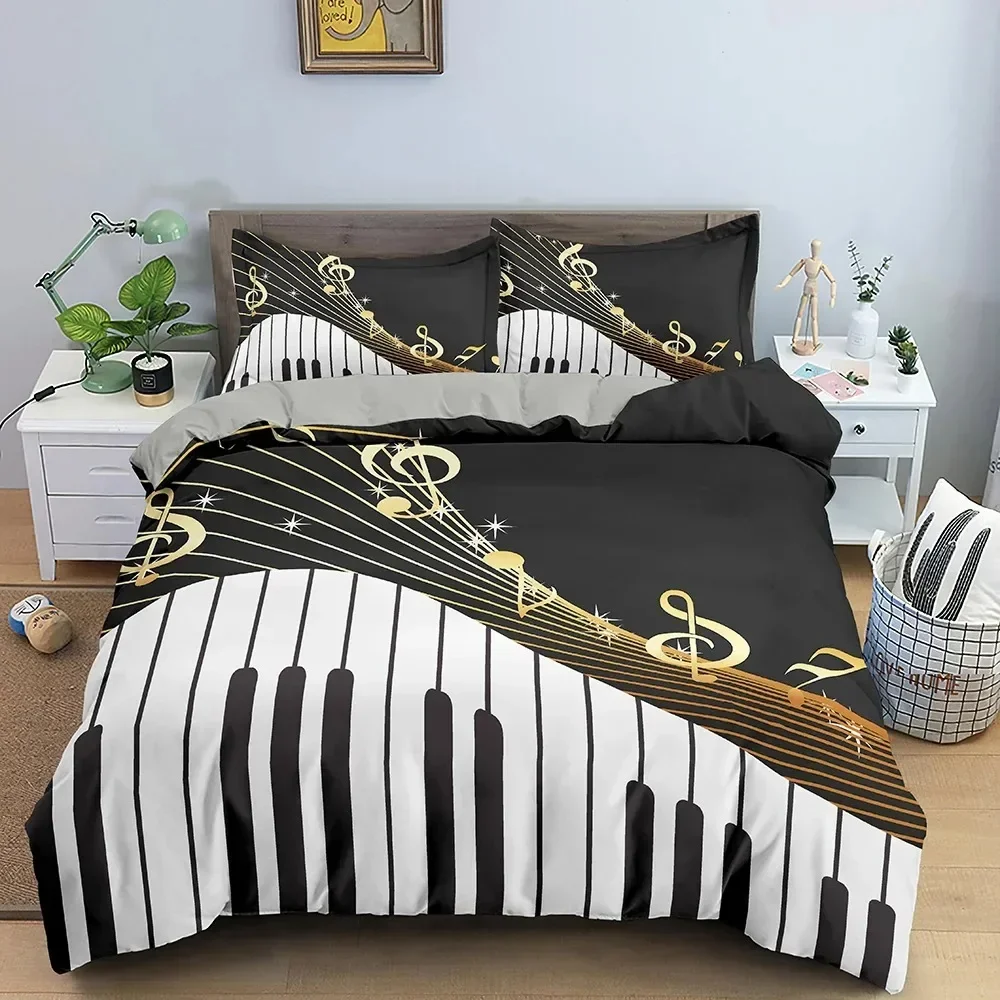 Music Notes Piano Keys Keyboard Music Melody Comfortable Duvet Quilt Cover Pillowcase Bedding Set Children Bedroom Home Textile
Music Notes Piano Keys Keyboard Music Melody Comfortable Duvet Quilt Cover Pillowcase Bedding Set Children Bedroom Home Textile