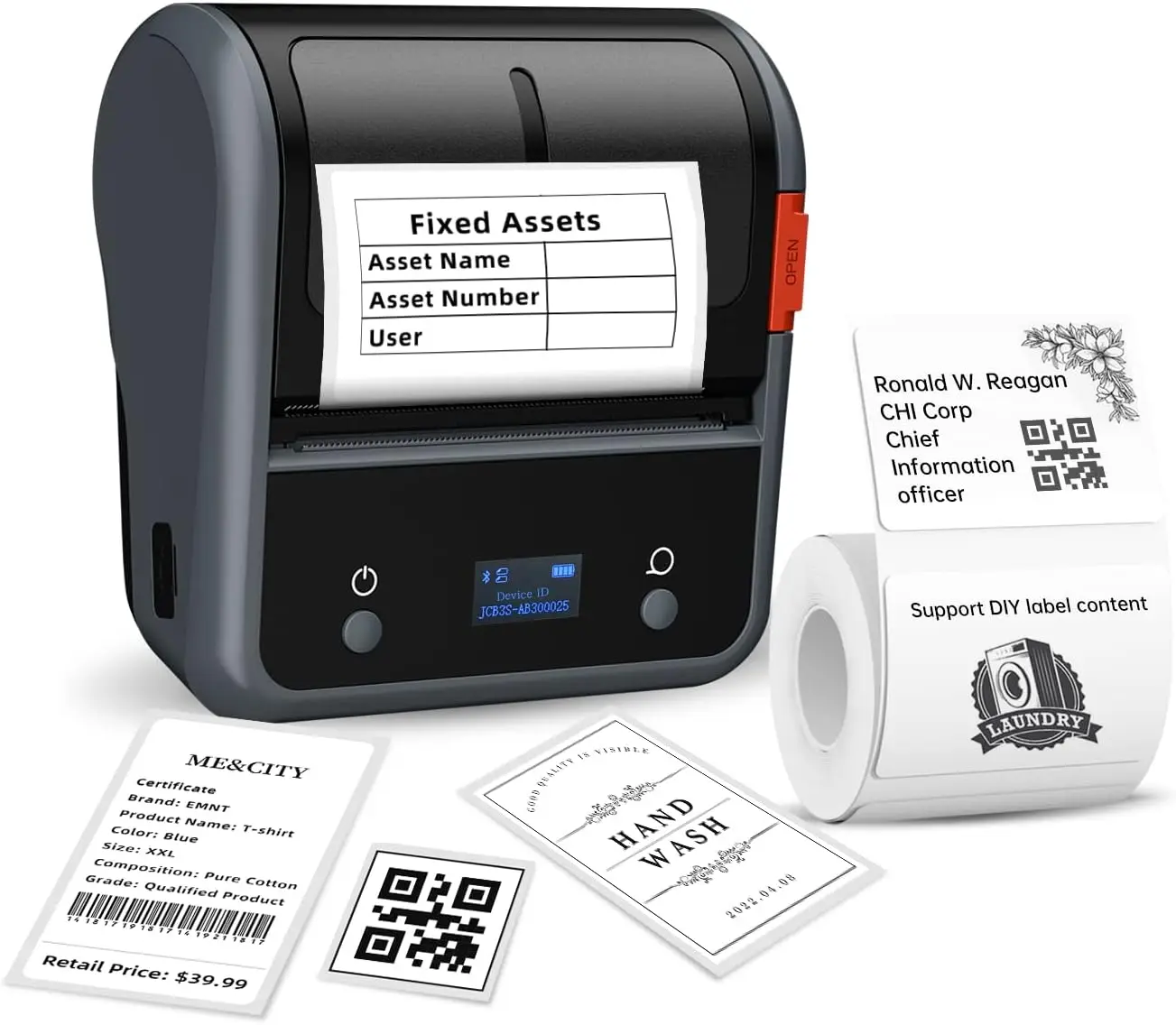3" Thermal Label Printer, Bluetooth Portable Label Maker for Barcodes & Small Business, Auto Recognition, Inkless, Supports 0.8-3" Labels
3" Thermal Label Printer, Bluetooth Portable Label Maker for Barcodes & Small Business, Auto Recognition, Inkless, Supports 0.8-3" Labels