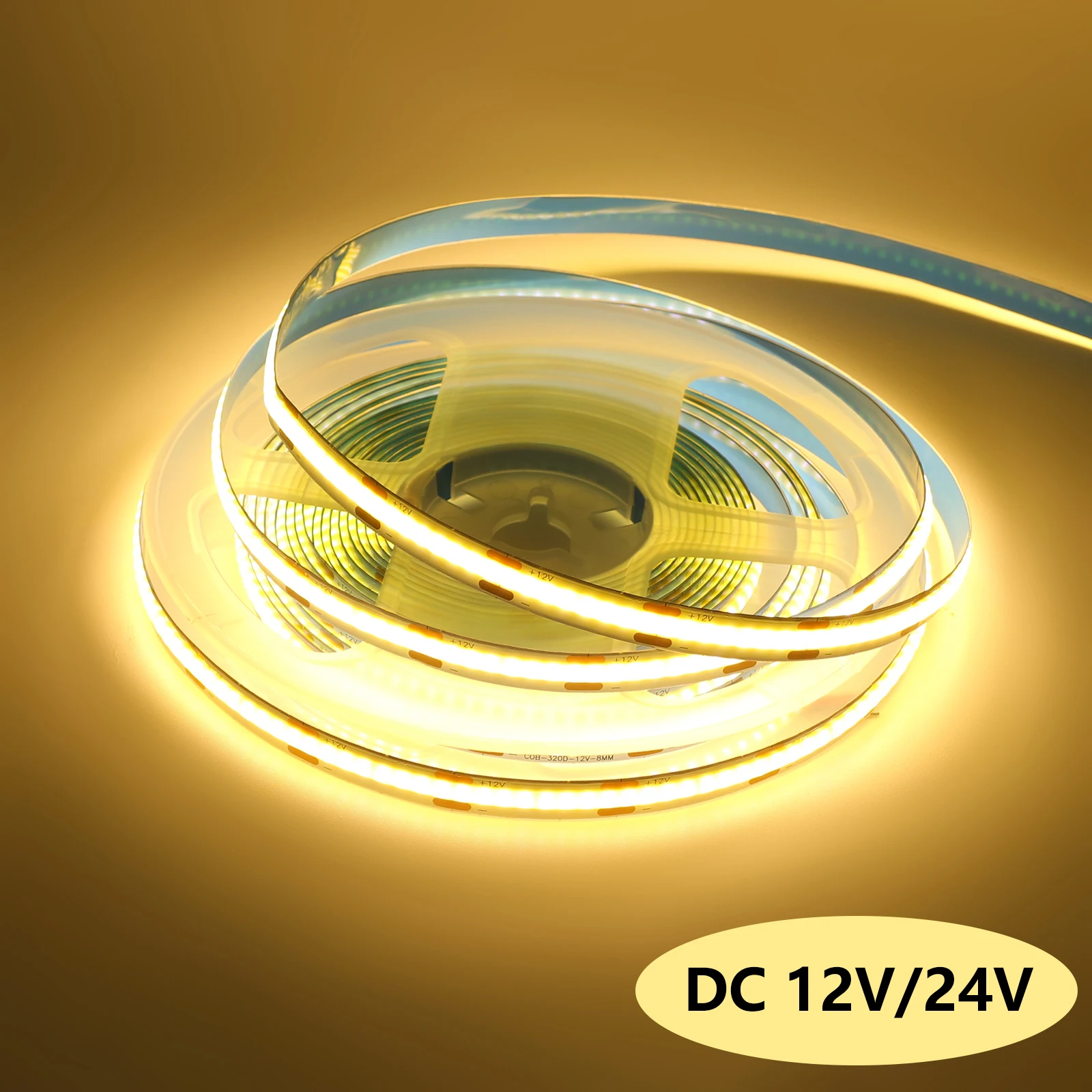 8MM COB LED Strip 12V 24V 320LEDs/m Linear Dimmable High Density Flexible Tape Red Green Blue Pink Yellow Ice Blue White Light
8MM COB LED Strip 12V 24V 320LEDs/m Linear Dimmable High Density Flexible Tape Red Green Blue Pink Yellow Ice Blue White Light