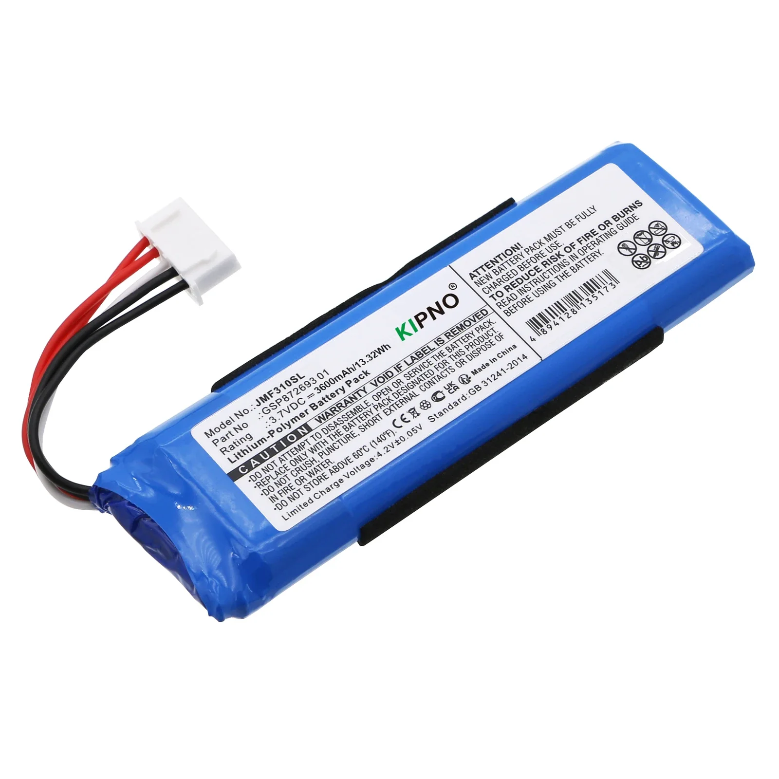 KIPNO 3600mAh Battery For JBL GSP872693 01 GSP872693 03A P763098 03A Flip 4 Special Edition
KIPNO 3600mAh Battery For JBL GSP872693 01 GSP872693 03A P763098 03A Flip 4 Special Edition