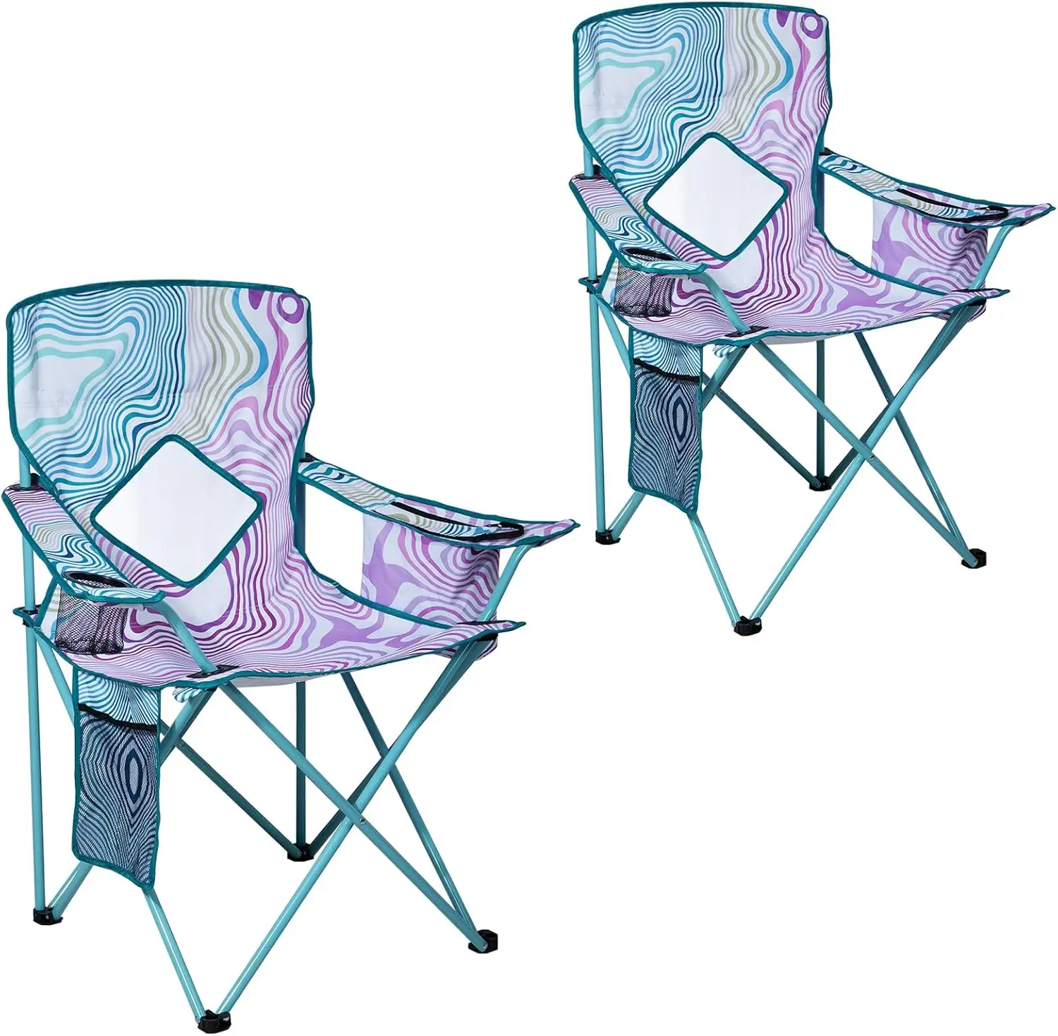 2 Pack Folding Camping Chair with Cooler Pouch, Mesh Backrest and Cup Holder (Flower)
2 Pack Folding Camping Chair with Cooler Pouch, Mesh Backrest and Cup Holder (Flower)