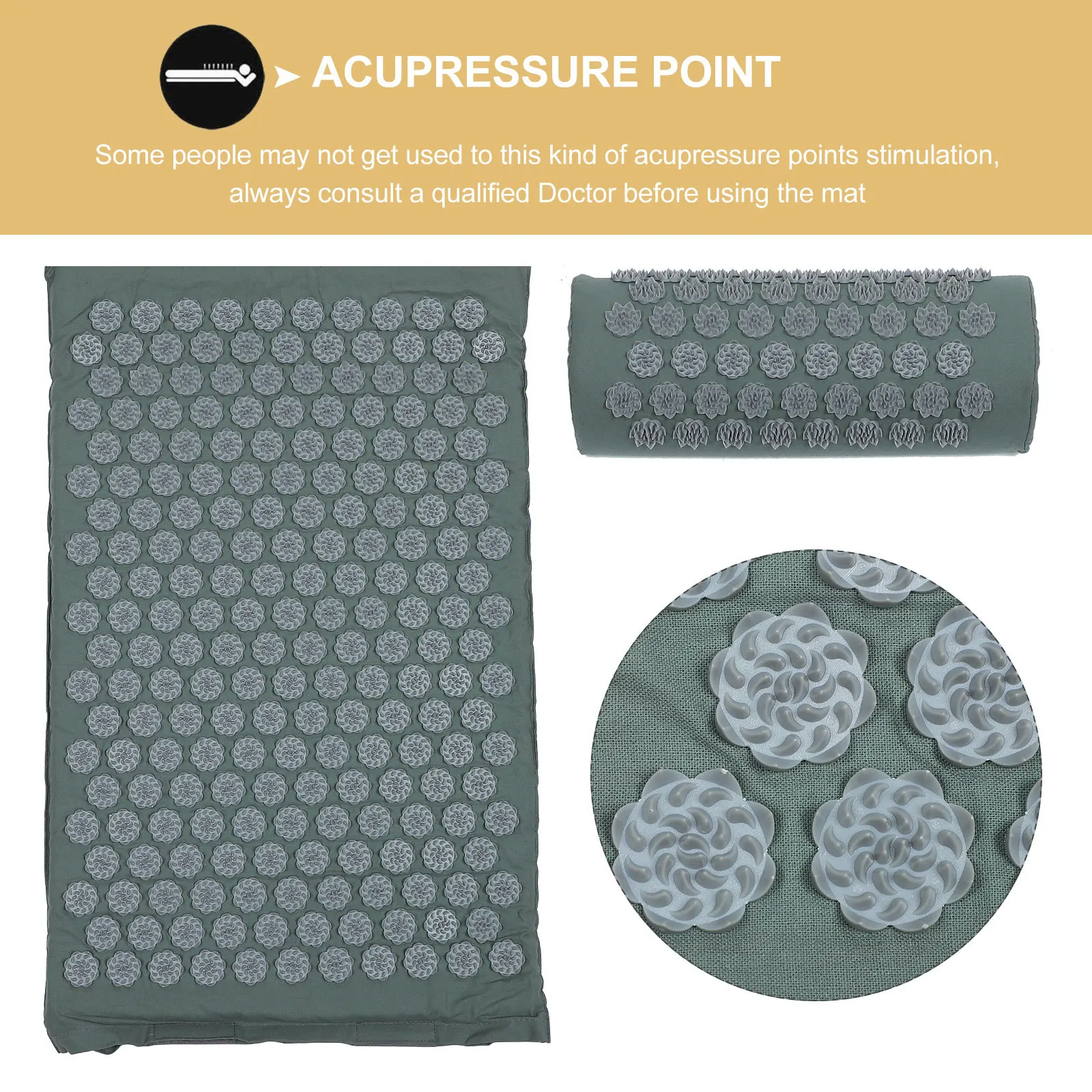 2Pcs Foldable Massage Mat Pillow Kit Durable Washable Storage Bag Breathable Comfortable Muscle Pain Relief Acupoint Massage Mat
2Pcs Foldable Massage Mat Pillow Kit Durable Washable Storage Bag Breathable Comfortable Muscle Pain Relief Acupoint Massage Mat