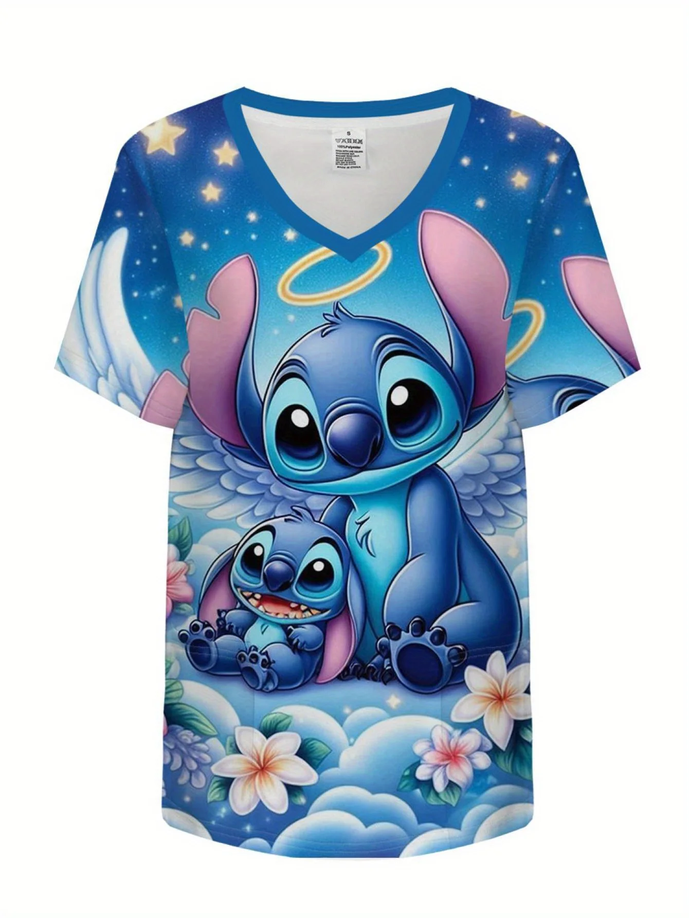 3D New Disney Cartoon Stitch Women's V-neck Short sleeved Summer Casual Digital Printed T-shirt Top
3D New Disney Cartoon Stitch Women's V-neck Short sleeved Summer Casual Digital Printed T-shirt Top