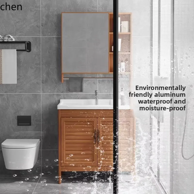 PYH Small Space Aluminum Floor-Standing Bathroom Washbasin Balcony Integrated Washstand
PYH Small Space Aluminum Floor-Standing Bathroom Washbasin Balcony Integrated Washstand
