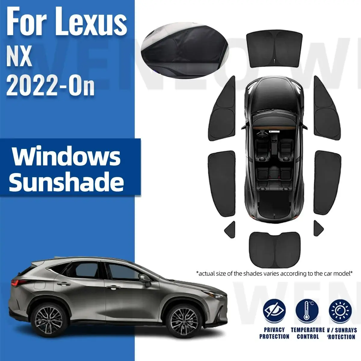 For Lexus NX350H 2022 2023 2024 Full Cover Front Windshield Frame Curtain Car Sunshade Shield Rear Side Window Sun Shade Visor
For Lexus NX350H 2022 2023 2024 Full Cover Front Windshield Frame Curtain Car Sunshade Shield Rear Side Window Sun Shade Visor