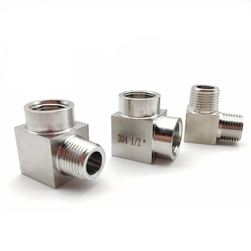 304 Stainless Steel 90 Degree Elbow 1/8" 1/4" 3/8" 1/2" 3/4" 1" High Pressure Thread Right-Angle Connector Pipe Fittings
304 Stainless Steel 90 Degree Elbow 1/8" 1/4" 3/8" 1/2" 3/4" 1" High Pressure Thread Right-Angle Connector Pipe Fittings