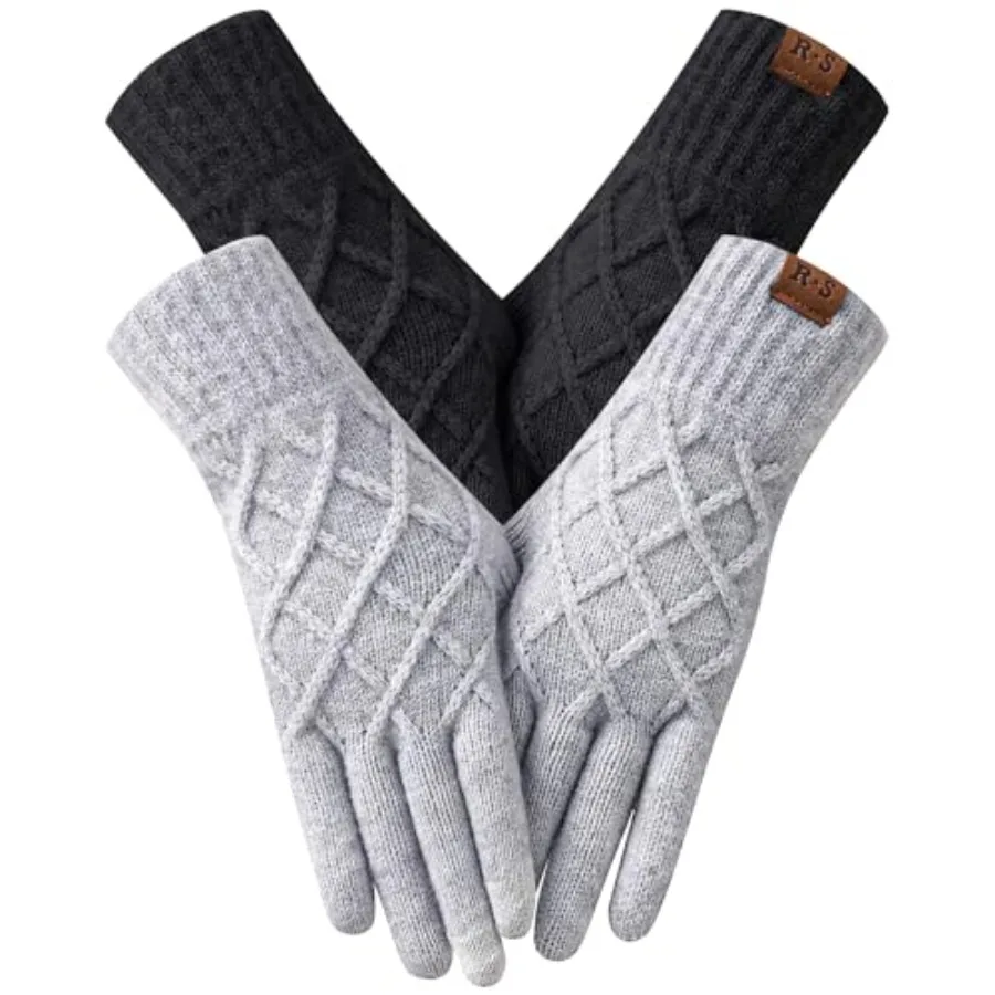 REACH STAR 2 Pairs Winter gloves for women Touch screen Elastic Thermal knit Lining Warm Gloves for Cold weather
REACH STAR 2 Pairs Winter gloves for women Touch screen Elastic Thermal knit Lining Warm Gloves for Cold weather