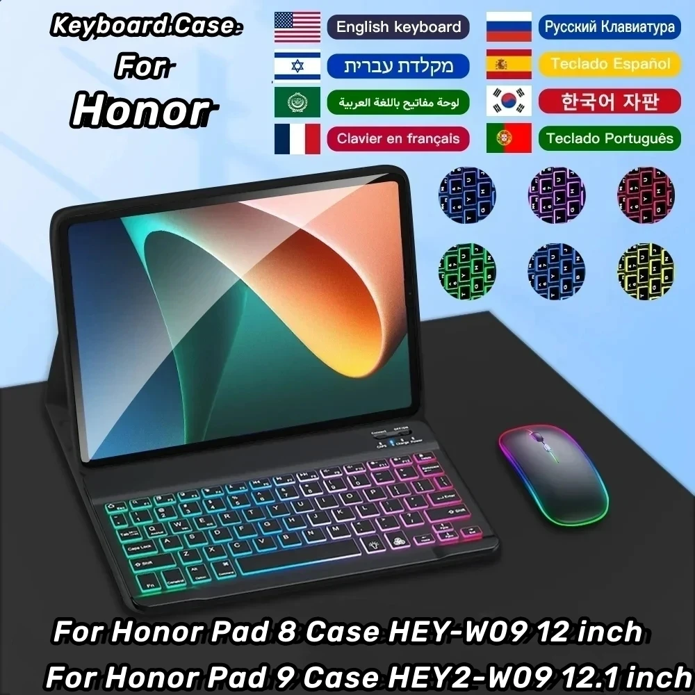 Клавиатура для Honor Pad 8 Чехол 12 дюймов 2022, клавиатура для Honor Pad 9, радужная клавиатура с подсветкой
Клавиатура для Honor Pad 8 Чехол 12 дюймов 2022, клавиатура для Honor Pad 9, радужная клавиатура с подсветкой