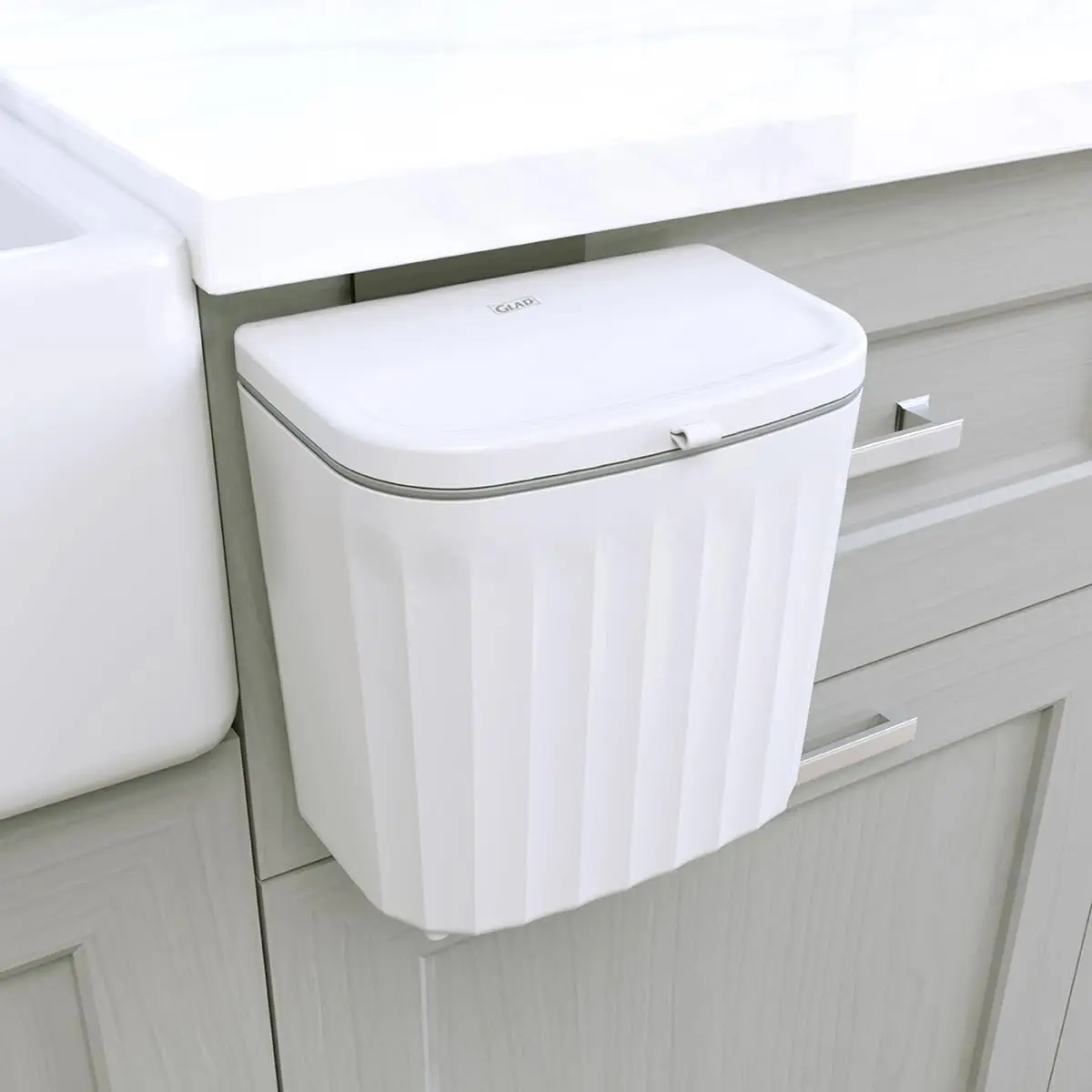 Under Counter Waste Bin 7L Space Saving Small Trash Can for Kitchen Cabinet Bathroom Office Dual Lid Easy Opening White
Under Counter Waste Bin 7L Space Saving Small Trash Can for Kitchen Cabinet Bathroom Office Dual Lid Easy Opening White