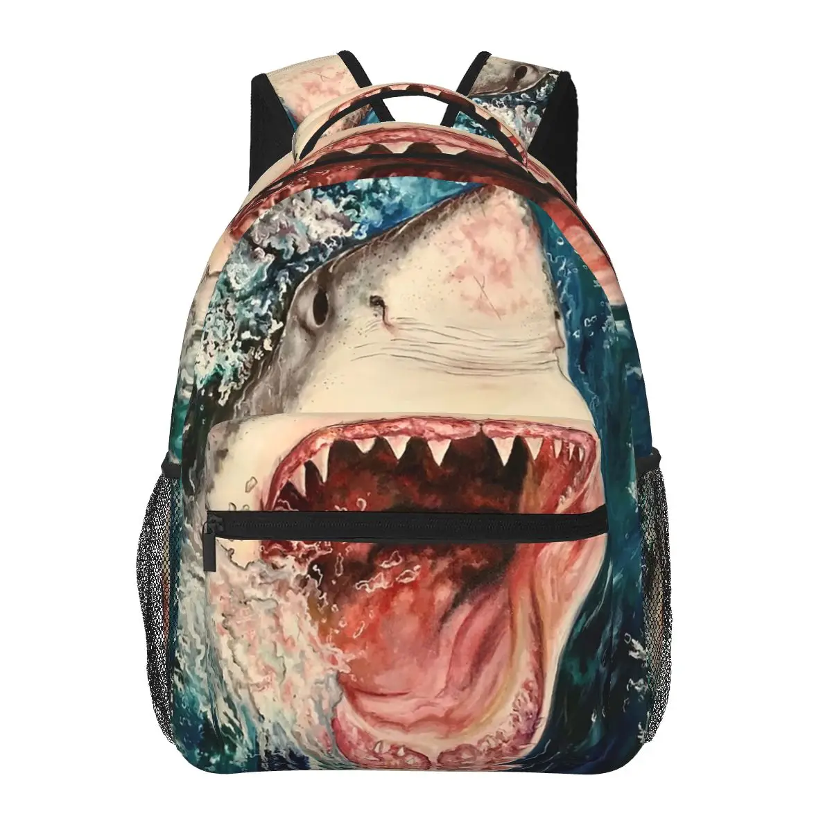 Рюкзак Great White Shark с картиной маслом, Лидер продаж, рюкзак большой емкости для мальчиков и девочек, школьная сумка, сумки на плечо для мужчин и женщин
Рюкзак Great White Shark с картиной маслом, Лидер продаж, рюкзак большой емкости для мальчиков и девочек, школьная сумка, сумки на плечо для мужчин и женщин