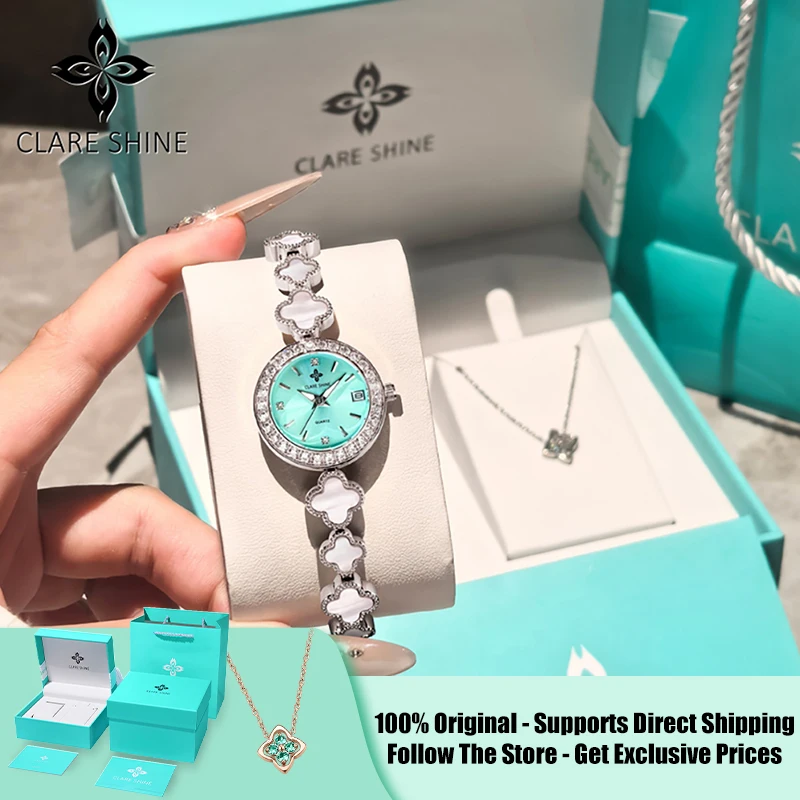 CLARE SHINE 7701 Lucky series small lucky four-leaf clover quartz women's watch with diamond bezel imported movement
CLARE SHINE 7701 Lucky series small lucky four-leaf clover quartz women's watch with diamond bezel imported movement