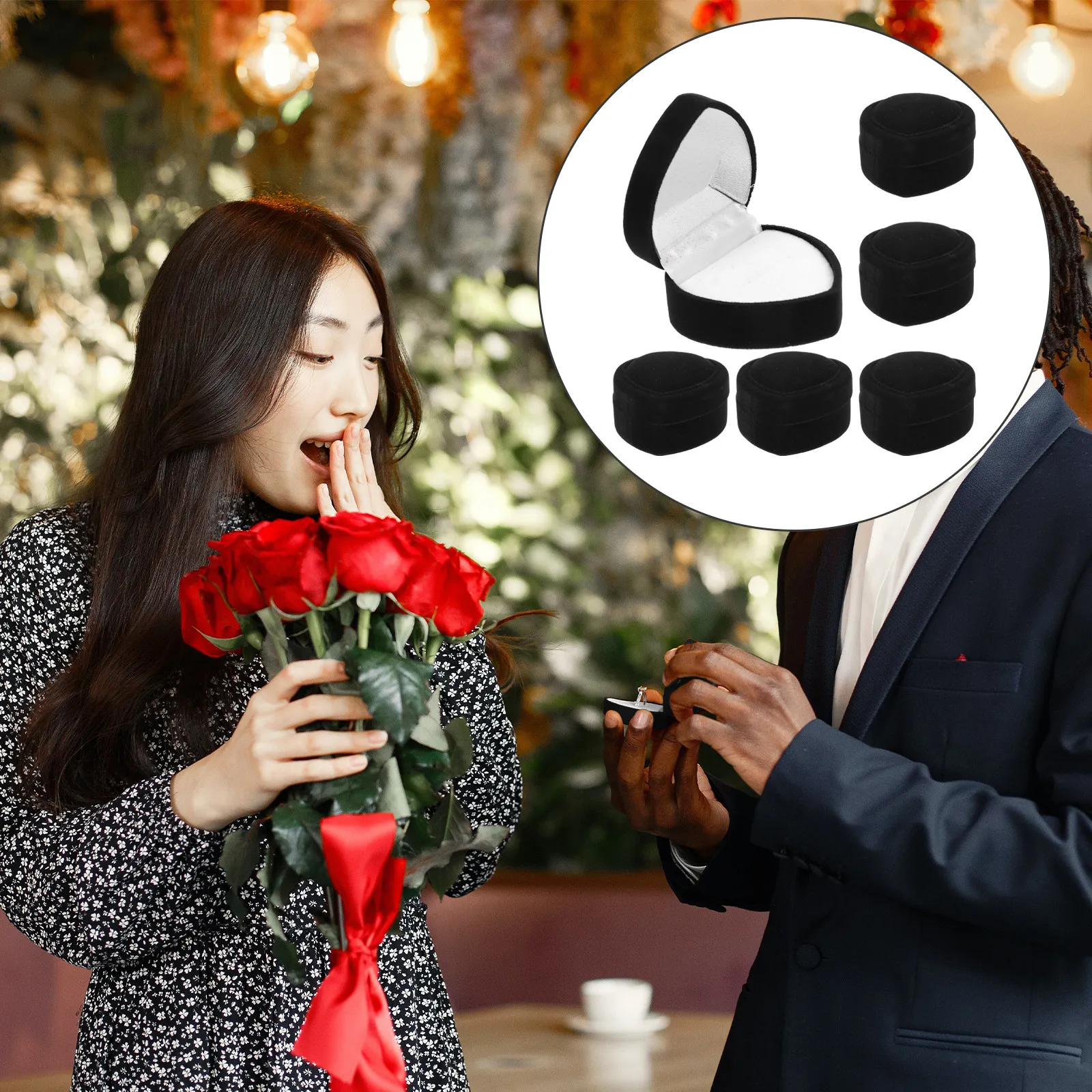 6Pcs Small Engagement Ring Boxes Ring Gift Box for Jewelry Trade Show Compact Storage Solution Earring Box Gift
6Pcs Small Engagement Ring Boxes Ring Gift Box for Jewelry Trade Show Compact Storage Solution Earring Box Gift