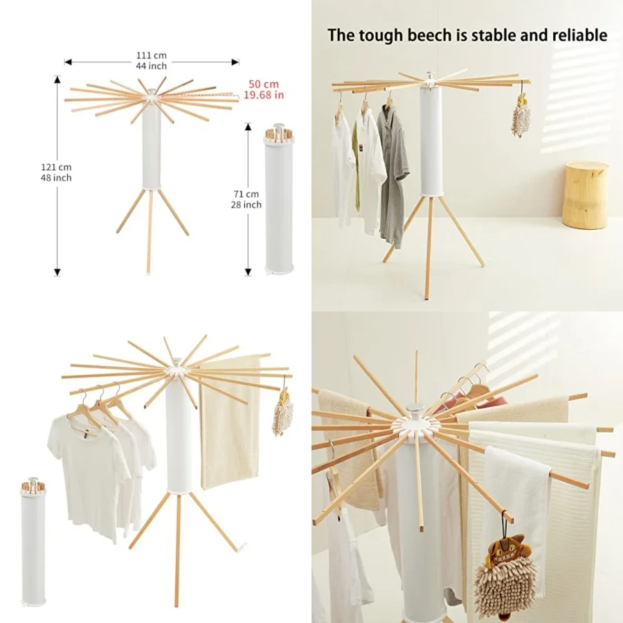 Tripod Clothes Drying Rack, Garment Rack and Foldable Space Saving Laundry Drying Rack - Drying Rack Clothing Floor Folding Bal
Tripod Clothes Drying Rack, Garment Rack and Foldable Space Saving Laundry Drying Rack - Drying Rack Clothing Floor Folding Bal