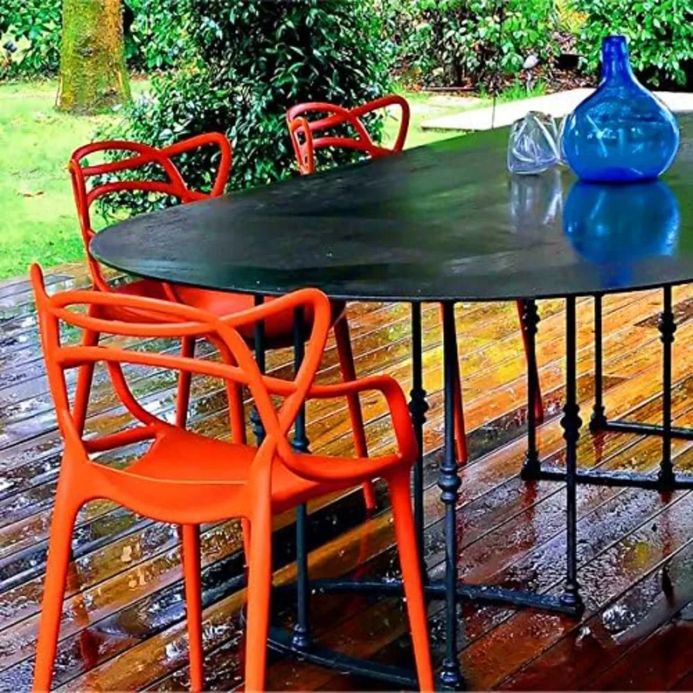 Stackable Contemporary Modern Designer Chairs with Open Back Elbow arm Chairs for Kitchen Dining Outdoor Patio Bedroom
Stackable Contemporary Modern Designer Chairs with Open Back Elbow arm Chairs for Kitchen Dining Outdoor Patio Bedroom