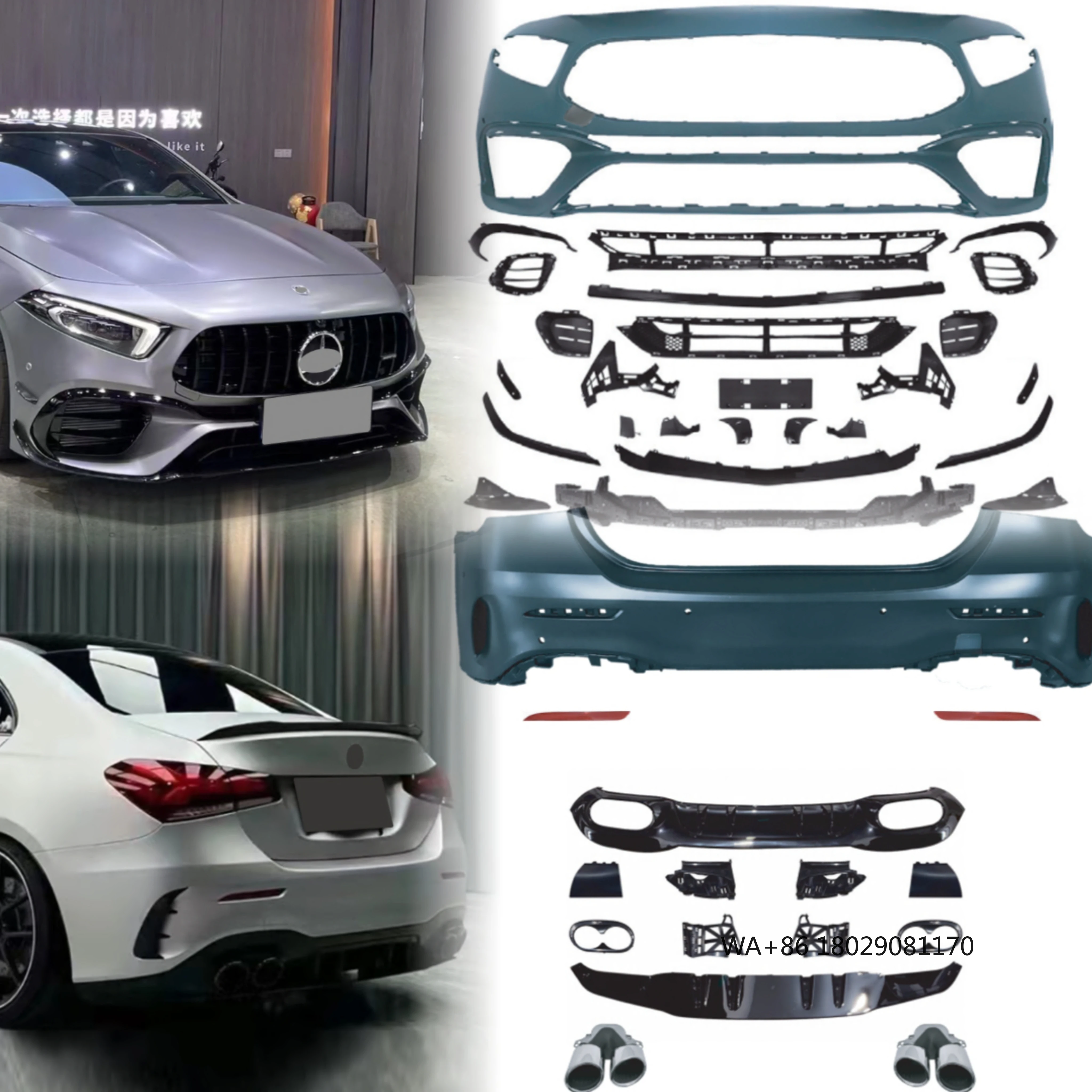 A45 Car Bumper Bodykit for Mercedes W177 A-class to A45 AMG Front Rear Bumper W177 Grill Diffuser Side Skirt A45s Used Condition
A45 Car Bumper Bodykit for Mercedes W177 A-class to A45 AMG Front Rear Bumper W177 Grill Diffuser Side Skirt A45s Used Condition