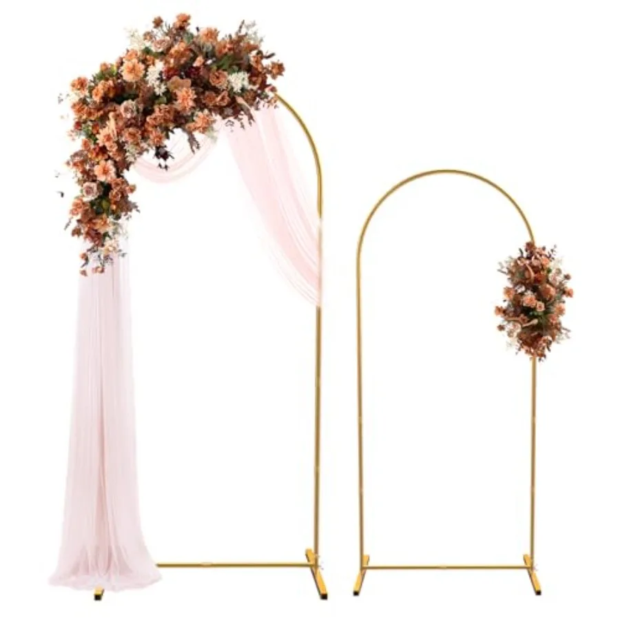 Gold Metal Wedding Arch Backdrop Stand Set of 2 for Ceremony Birthday Party Baby Shower Graduation Garden Event 7.2FT 6FT
Gold Metal Wedding Arch Backdrop Stand Set of 2 for Ceremony Birthday Party Baby Shower Graduation Garden Event 7.2FT 6FT