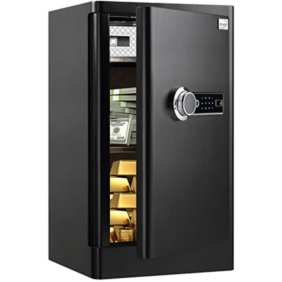 Home office hotel safe box: steel construction, black finish, biometric fingerprint access + touch screen + fireproof protectio
Home office hotel safe box: steel construction, black finish, biometric fingerprint access + touch screen + fireproof protectio