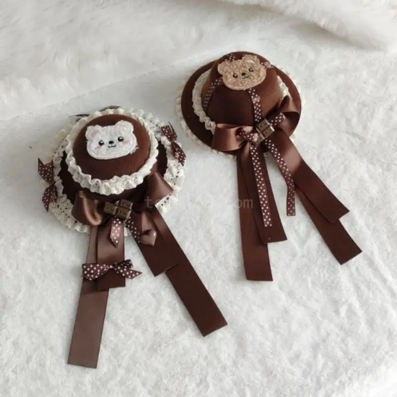 Mini Top Hat for Lace Girls Lace Bear Top Hat Cosplay Top Hat for Halloween Lace Top Hat with Ribbon Bear Bowknot
Mini Top Hat for Lace Girls Lace Bear Top Hat Cosplay Top Hat for Halloween Lace Top Hat with Ribbon Bear Bowknot