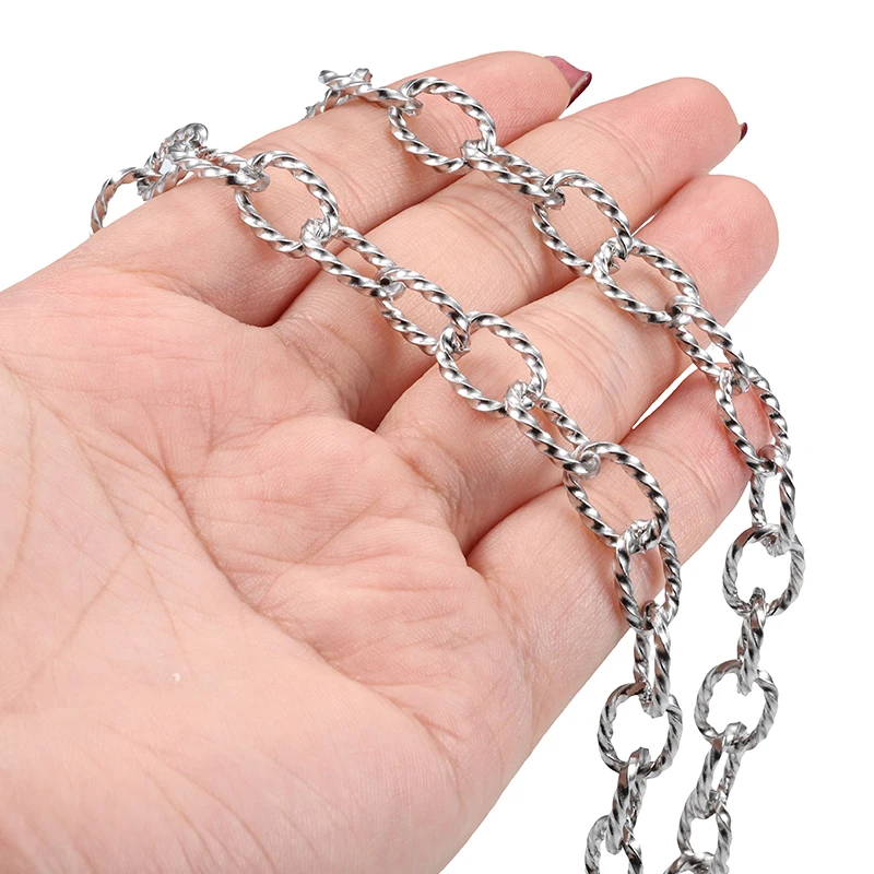 1 метр цепочка из нержавеющей стали для рукоделия DIY ожерелья браслеты аксессуары ручной работы материалы принадлежности для изготовления ювелирных изделий
1 метр цепочка из нержавеющей стали для рукоделия DIY ожерелья браслеты аксессуары ручной работы материалы принадлежности для изготовления ювелирных изделий