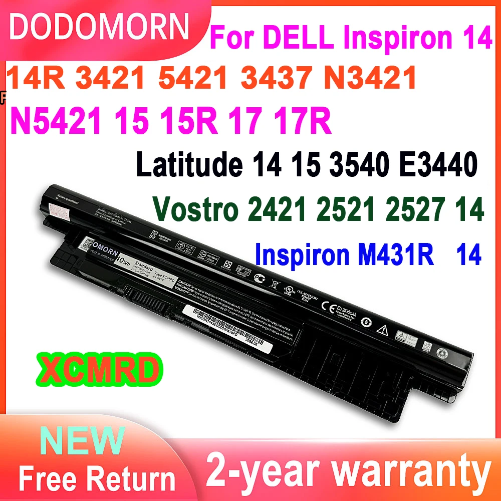 Аккумулятор XCMRD для ноутбука DELL Inspiron 14 14R 14,8 3421 5421 N3421 N5421 15 15R 17 17R Latitude 14 3437 E3440 3540 мАч, 2800 в
Аккумулятор XCMRD для ноутбука DELL Inspiron 14 14R 14,8 3421 5421 N3421 N5421 15 15R 17 17R Latitude 14 3437 E3440 3540 мАч, 2800 в