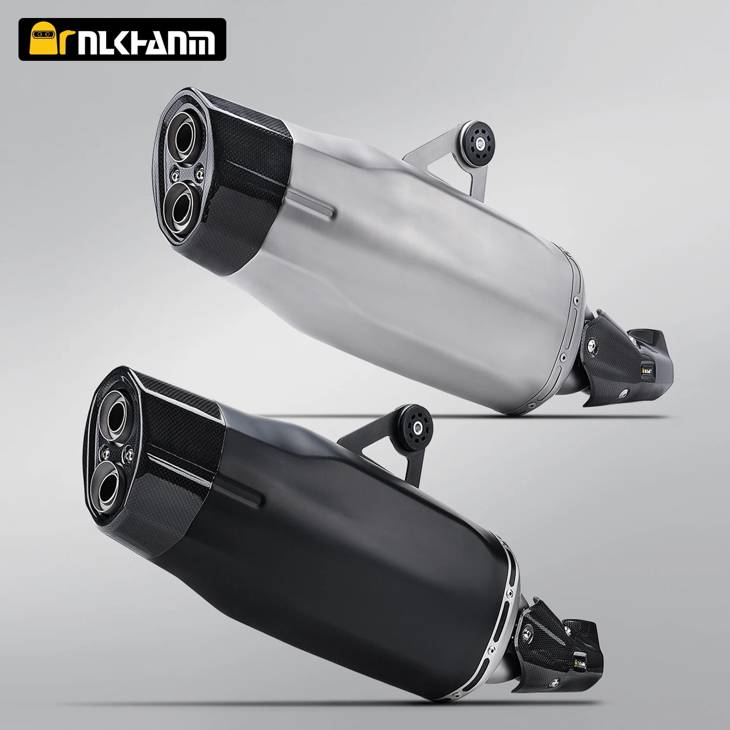 R1250GS Motorcycle exhaust system modified with carbon fiber AK dual outlet escape muffler with carbon fiber board for R1250GS
R1250GS Motorcycle exhaust system modified with carbon fiber AK dual outlet escape muffler with carbon fiber board for R1250GS