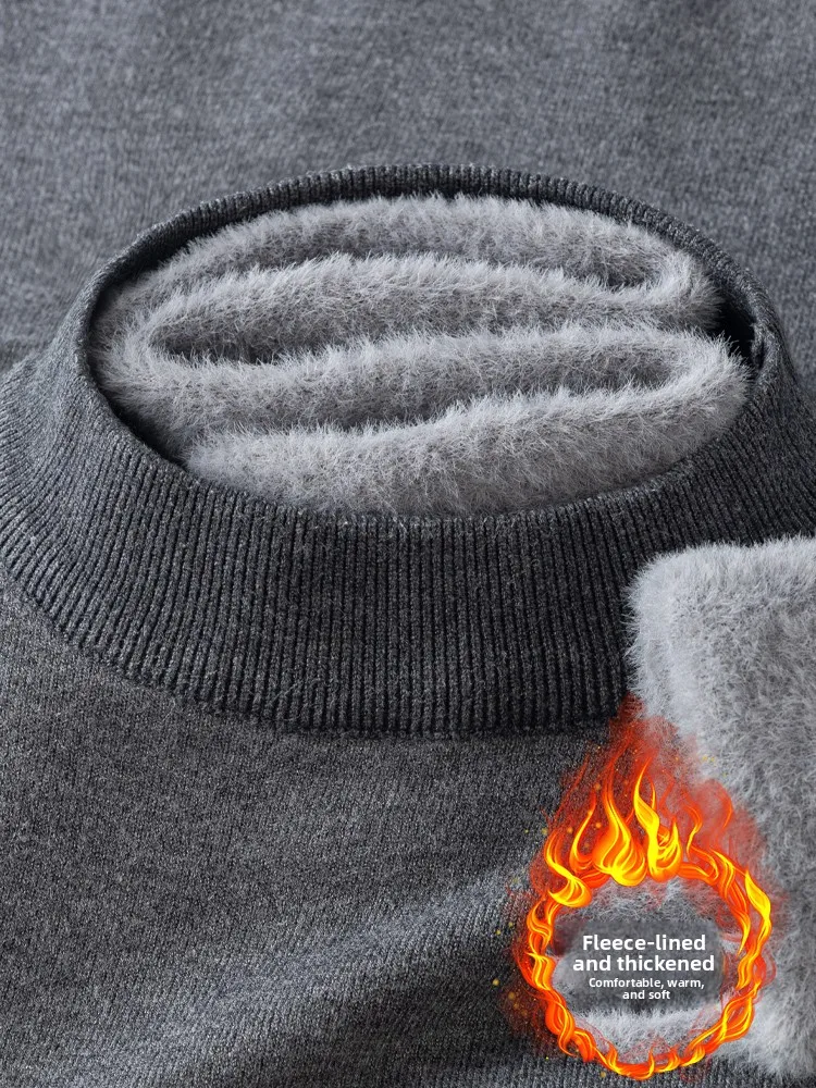 Men's Inteated Fce f High Ne Knitwear Casual Mid-Ne Thiened Pure Color Busin Casual Sweater for Autumn Winter
Men's Inteated Fce f High Ne Knitwear Casual Mid-Ne Thiened Pure Color Busin Casual Sweater for Autumn Winter