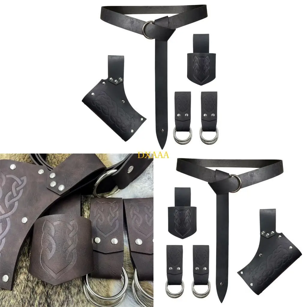 DXAA Medieval Faux Leather Belt Coordinating Decorative Waist Sash Accessories Set
DXAA Medieval Faux Leather Belt Coordinating Decorative Waist Sash Accessories Set