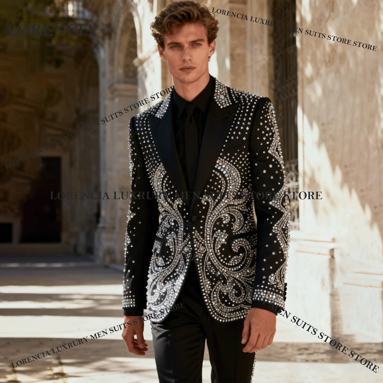 Элегантный индивидуальный орнамент со стразами, мужские костюмы, комплекты из 2 предметов, мужские пиджаки для жениха, свадебные смокинги в африканском стиле, Ropa hombre
Элегантный индивидуальный орнамент со стразами, мужские костюмы, комплекты из 2 предметов, мужские пиджаки для жениха, свадебные смокинги в африканском стиле, Ropa hombre