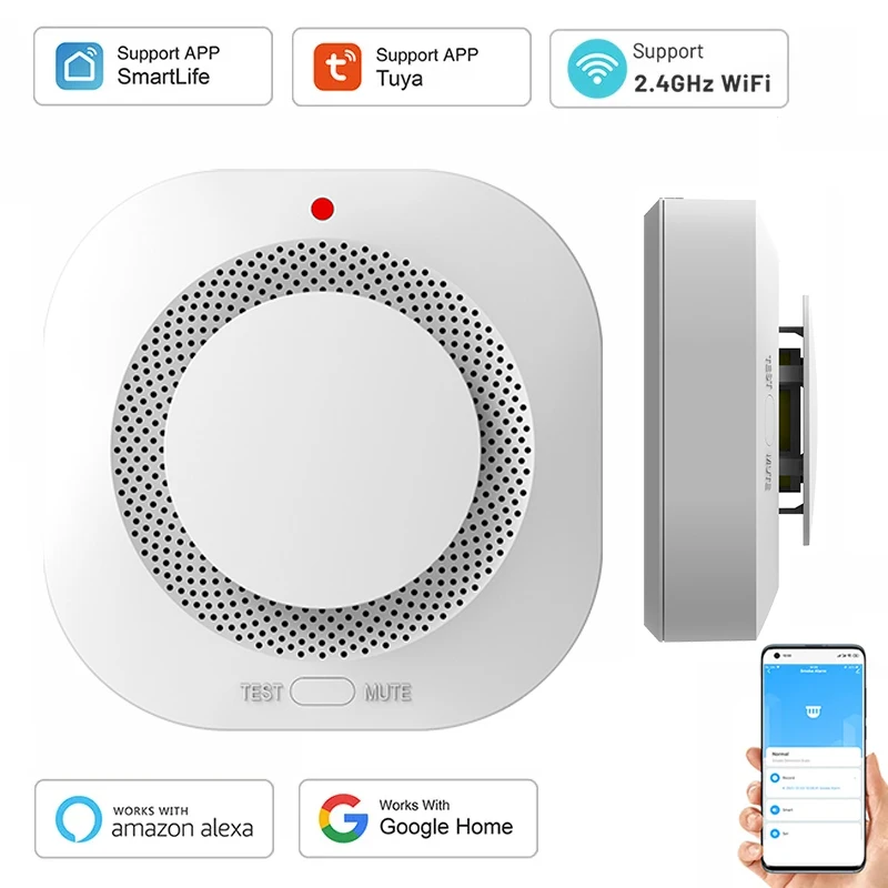 Tuya Smart WiFi 90DB детектор дыма датчик сигнализации домашняя система безопасности сирена пожарная защита Smart Life приложение уведомление
Tuya Smart WiFi 90DB детектор дыма датчик сигнализации домашняя система безопасности сирена пожарная защита Smart Life приложение уведомление
