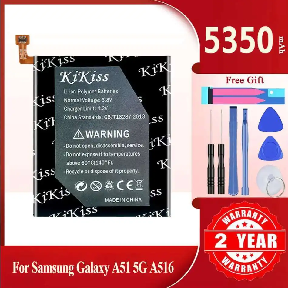 Сменный аккумулятор KiKiss EB-BA516ABY 5350 мАч для SAMSUNG Galaxy A51 5G (не для 4G) A516 SM-A516B/DS SM-A5160 Batterij
Сменный аккумулятор KiKiss EB-BA516ABY 5350 мАч для SAMSUNG Galaxy A51 5G (не для 4G) A516 SM-A516B/DS SM-A5160 Batterij