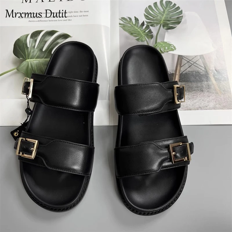 Mrxmus Dutit 2023 Fashion Women New Genuine Leather Casual Sandals Beach Thick Sole Shoes Simple Versatile Flat Shoes Female
Mrxmus Dutit 2023 Fashion Women New Genuine Leather Casual Sandals Beach Thick Sole Shoes Simple Versatile Flat Shoes Female