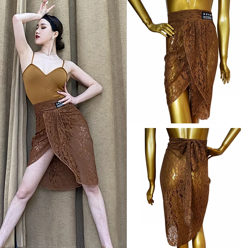 2023 New Latin Dance Skirts For Women Brown Lace Lace Up Pleated Skirt Chacha Rumba Tango Dress Adult Latin Clothing DQS13839
2023 New Latin Dance Skirts For Women Brown Lace Lace Up Pleated Skirt Chacha Rumba Tango Dress Adult Latin Clothing DQS13839