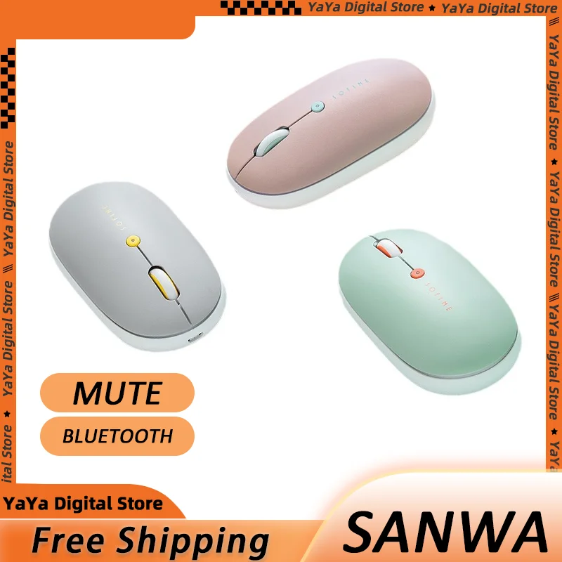 SANWA Bluetooth Silent Mouse Rechargeable Graphic Design Computer Desktop Tablet Android Universal Ergonomic Thin Office
SANWA Bluetooth Silent Mouse Rechargeable Graphic Design Computer Desktop Tablet Android Universal Ergonomic Thin Office
