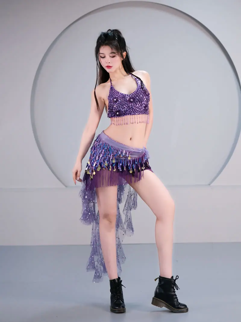 3Pcs Sexy Butterfly Crop Top Sequins Dance Wear Mini Skirt Women Clothes Jupe Femme Belly Dance Skirts Ladies Faldas Performance
3Pcs Sexy Butterfly Crop Top Sequins Dance Wear Mini Skirt Women Clothes Jupe Femme Belly Dance Skirts Ladies Faldas Performance