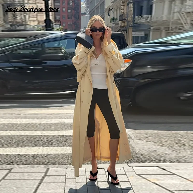 Women's Autumn Elegant Trench Coat Long Sleeve Lapel Double Button Long Jacket Commuter Casual Overcoat 2025 New Lady Streetwear
Women's Autumn Elegant Trench Coat Long Sleeve Lapel Double Button Long Jacket Commuter Casual Overcoat 2025 New Lady Streetwear