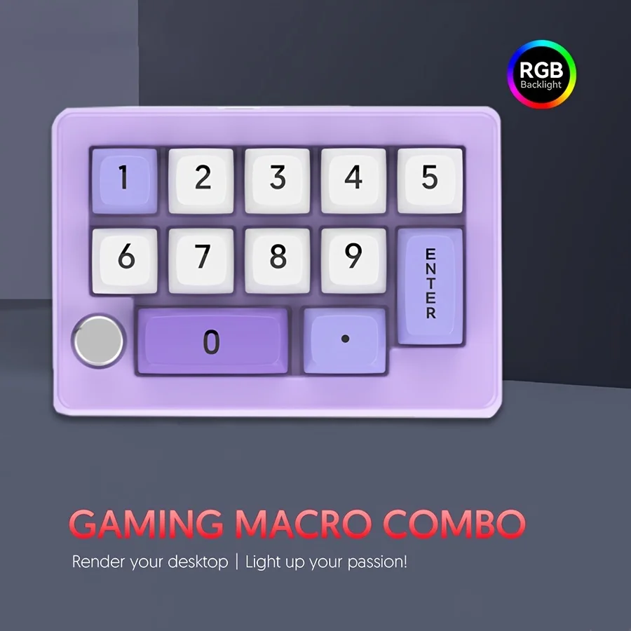 Mechanical Mini Keypad With Rotary Knob, Designer Macro Programming Hotkeys For Copy Paste Office Tasks, Full Key Hot-Swap, Tren
Mechanical Mini Keypad With Rotary Knob, Designer Macro Programming Hotkeys For Copy Paste Office Tasks, Full Key Hot-Swap, Tren
