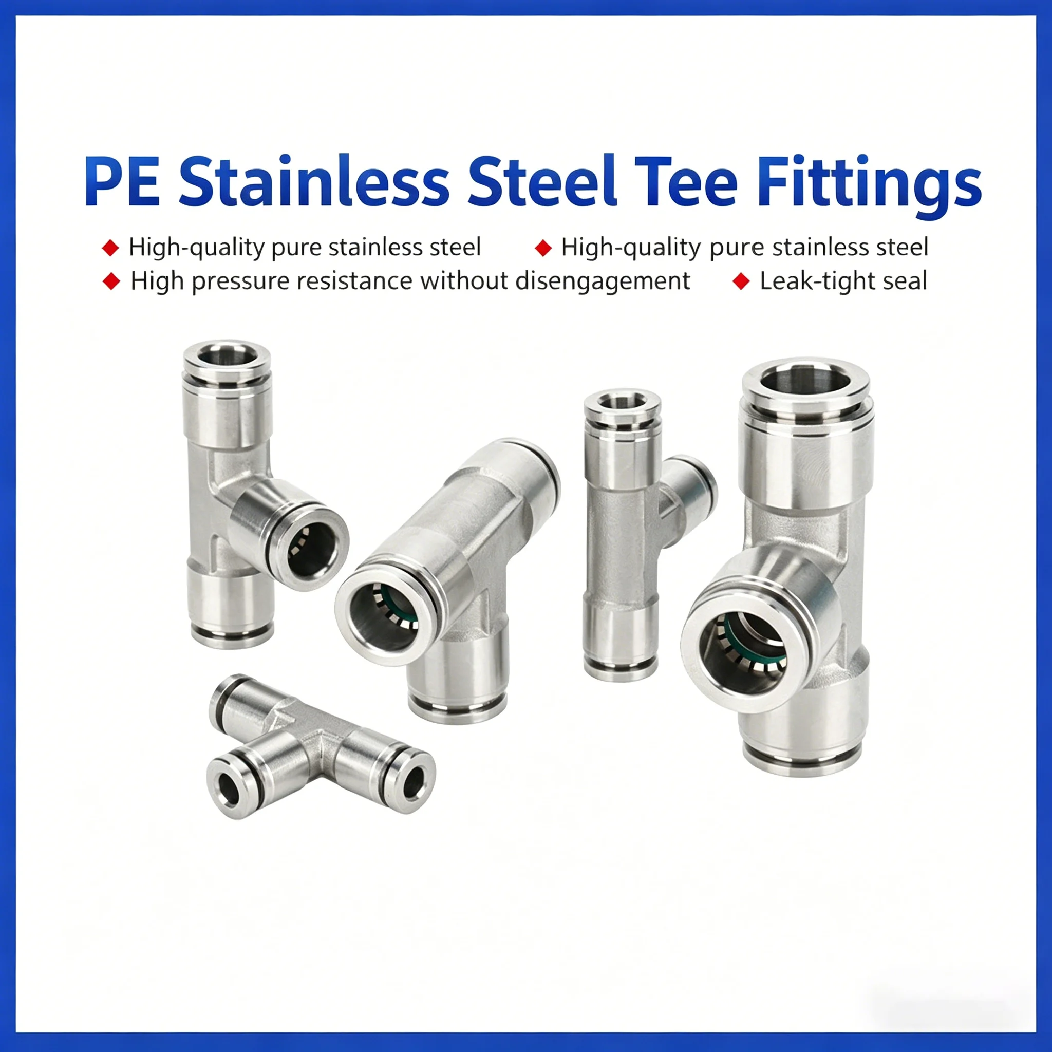 10Pcs 304 Stainless Steel Quick Connector Trachea Tee Quick Plug PE6/PE8/PE10/PE1 2 High Pressure and High
10Pcs 304 Stainless Steel Quick Connector Trachea Tee Quick Plug PE6/PE8/PE10/PE1 2 High Pressure and High