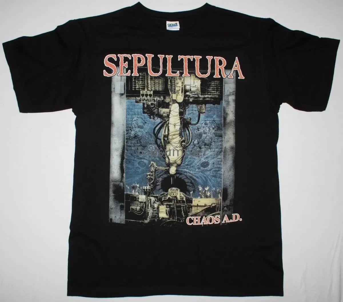 Sepultura Chaos A D Cavalera Conspiracy Sarcofago New Black T Shirt Fashion Men Top Tee T Shirt Hot Sale Plus Size
Sepultura Chaos A D Cavalera Conspiracy Sarcofago New Black T Shirt Fashion Men Top Tee T Shirt Hot Sale Plus Size