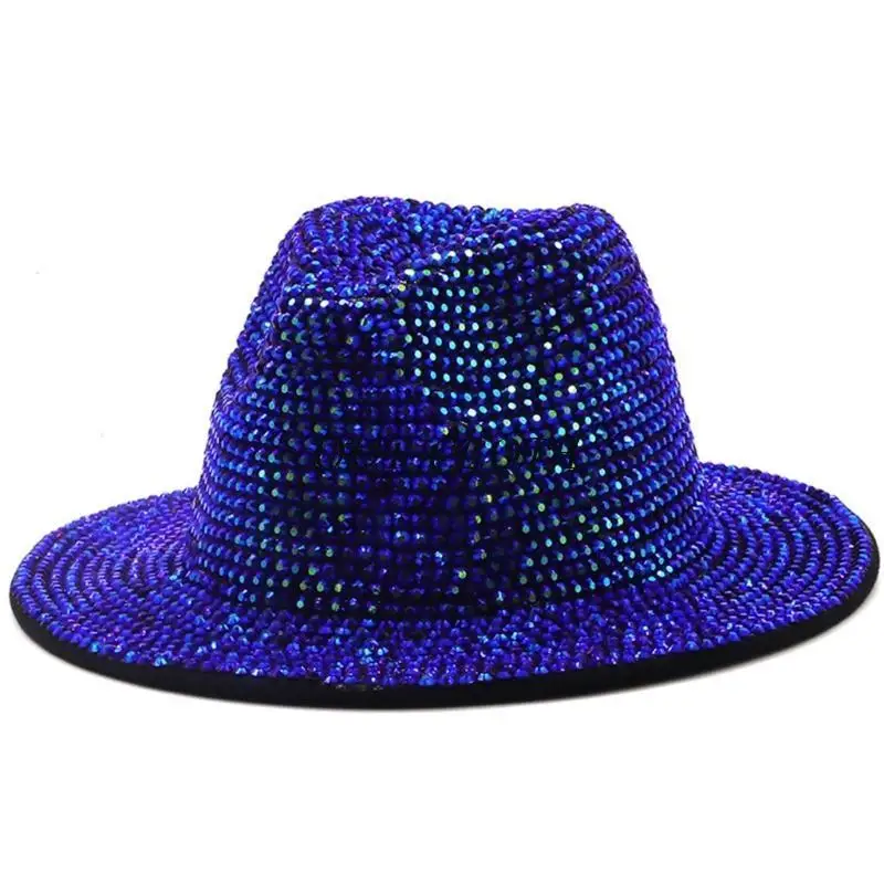 Мужская и женская красочная блестящая панама со стразами, простая фетровая панама с широкими полями, регулируемая шляпа для Y1AC
Мужская и женская красочная блестящая панама со стразами, простая фетровая панама с широкими полями, регулируемая шляпа для Y1AC