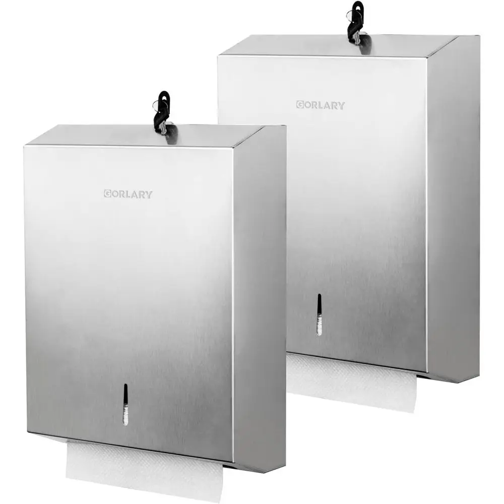 Dual Pack Stainless Steel Wall-Mounted Touchless Hand Towel Dispenser with Lock
Dual Pack Stainless Steel Wall-Mounted Touchless Hand Towel Dispenser with Lock