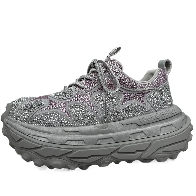 Europe/American Silver A Sky Full of Stars Design Design Height Increasing Shoes for Women's Thick Soled Sports Casual Dad Shoes
Europe/American Silver A Sky Full of Stars Design Design Height Increasing Shoes for Women's Thick Soled Sports Casual Dad Shoes