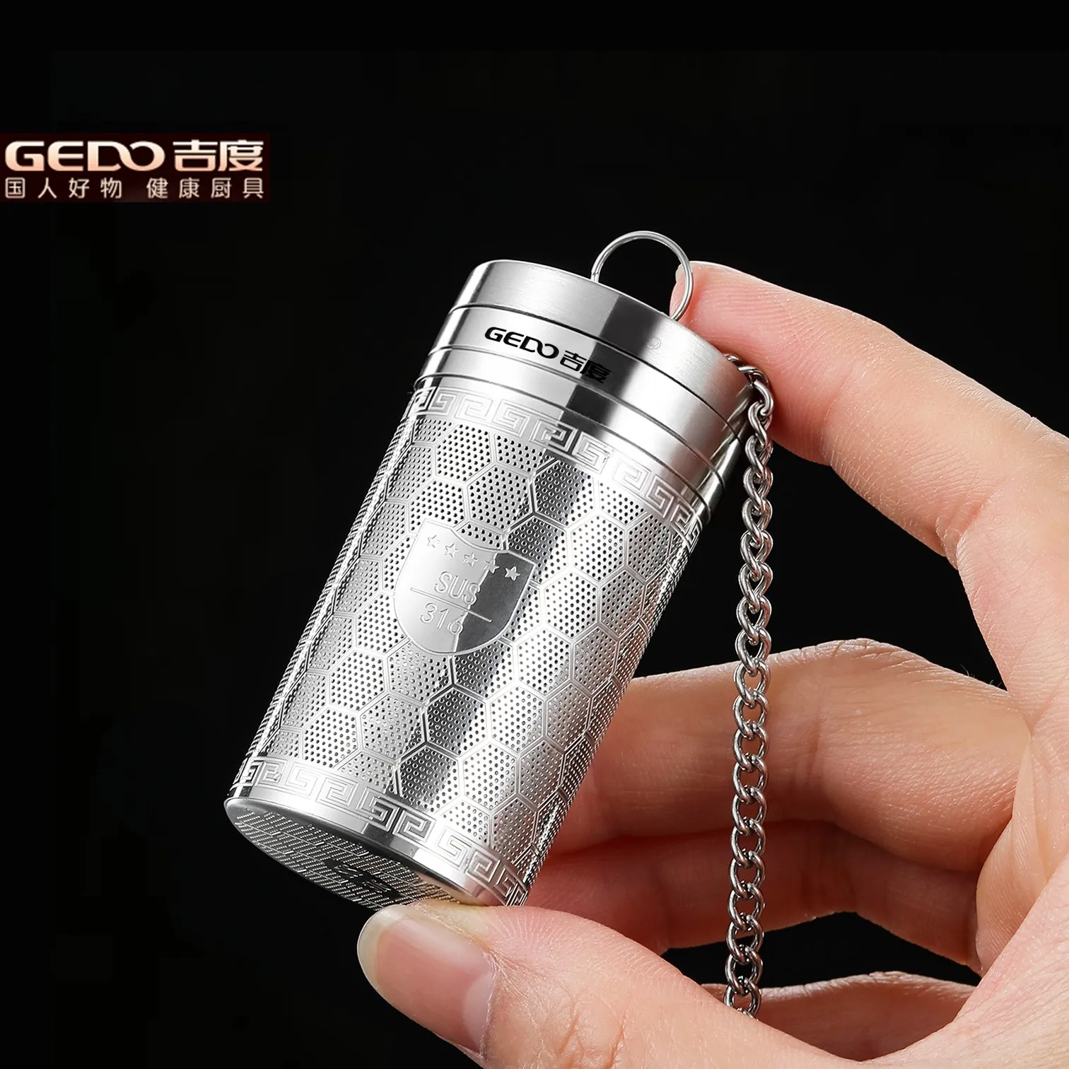 GEDO Pure 316L Stainless Steel Braising Spice Ball Ultra Mini 3/5cm Diameter Tea Infuser with 13.8cm Chain for Kitchen Cooking K
GEDO Pure 316L Stainless Steel Braising Spice Ball Ultra Mini 3/5cm Diameter Tea Infuser with 13.8cm Chain for Kitchen Cooking K