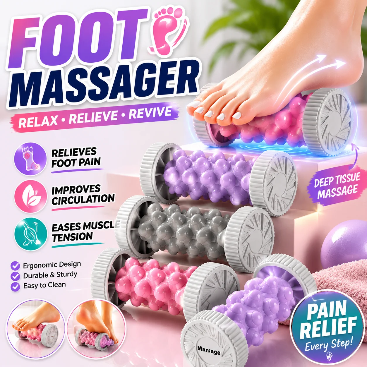 Roller Hand Foot Massager Roller Yoga Fitness Foot Muscle Relaxation Foot Massage
Roller Hand Foot Massager Roller Yoga Fitness Foot Muscle Relaxation Foot Massage