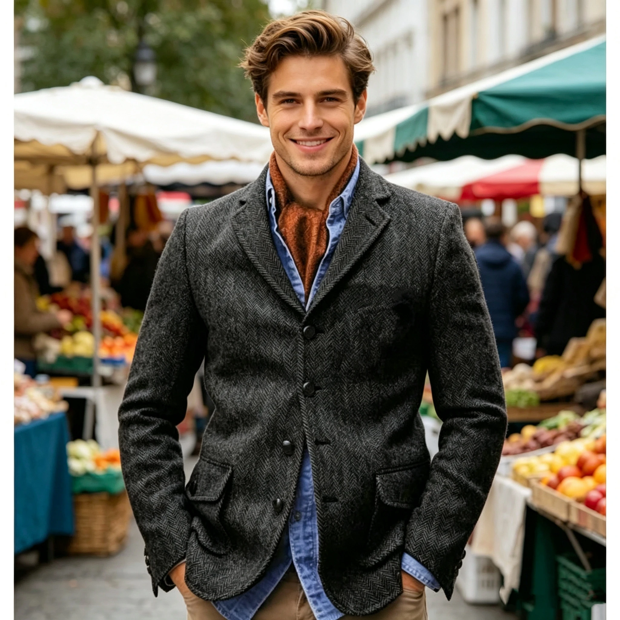 Fashion Dark Gray Herringbone Business Suit Jacket Fashion Man Blazer For Party Prom Tuxedos Business Suit Jackets Outwear Coat
Fashion Dark Gray Herringbone Business Suit Jacket Fashion Man Blazer For Party Prom Tuxedos Business Suit Jackets Outwear Coat
