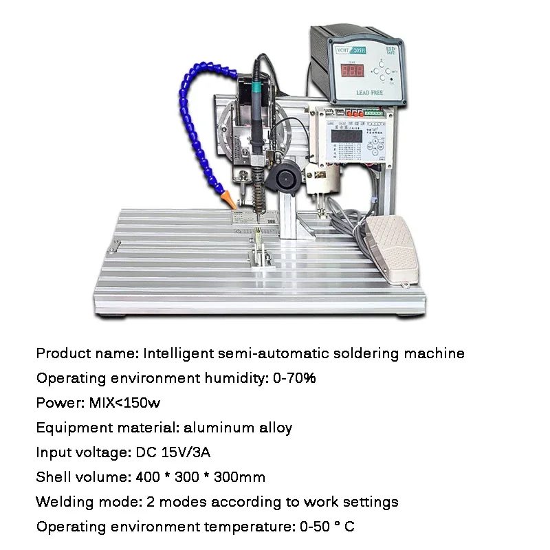 Semi-automatic Soldering Machine 15V/3A for AUX, DC, USB, LED Lights, Power Plug Switch Spot Welding Machine
Semi-automatic Soldering Machine 15V/3A for AUX, DC, USB, LED Lights, Power Plug Switch Spot Welding Machine